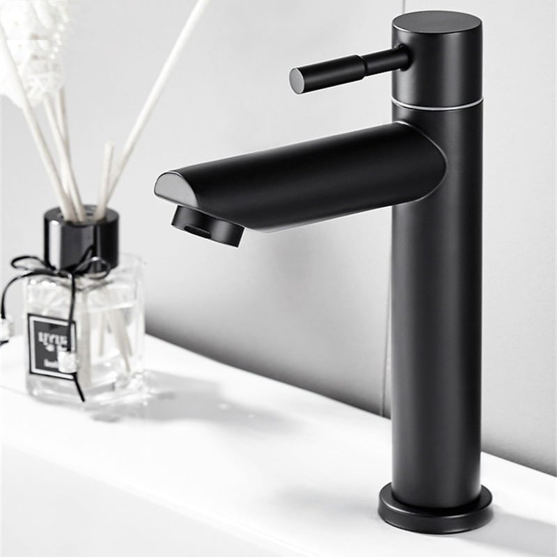 Baterie chiuveta baie, Blackswan, Tip M301, model negru mat cu montare pe chiuveta, dimensiune 17.3 cm — imaginea 2