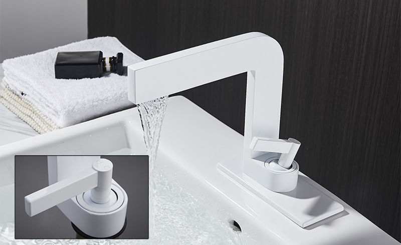 Baterie chiuveta baie, Blackswan, Tip M25, model alb, dimensiune 20 cm — imaginea 4