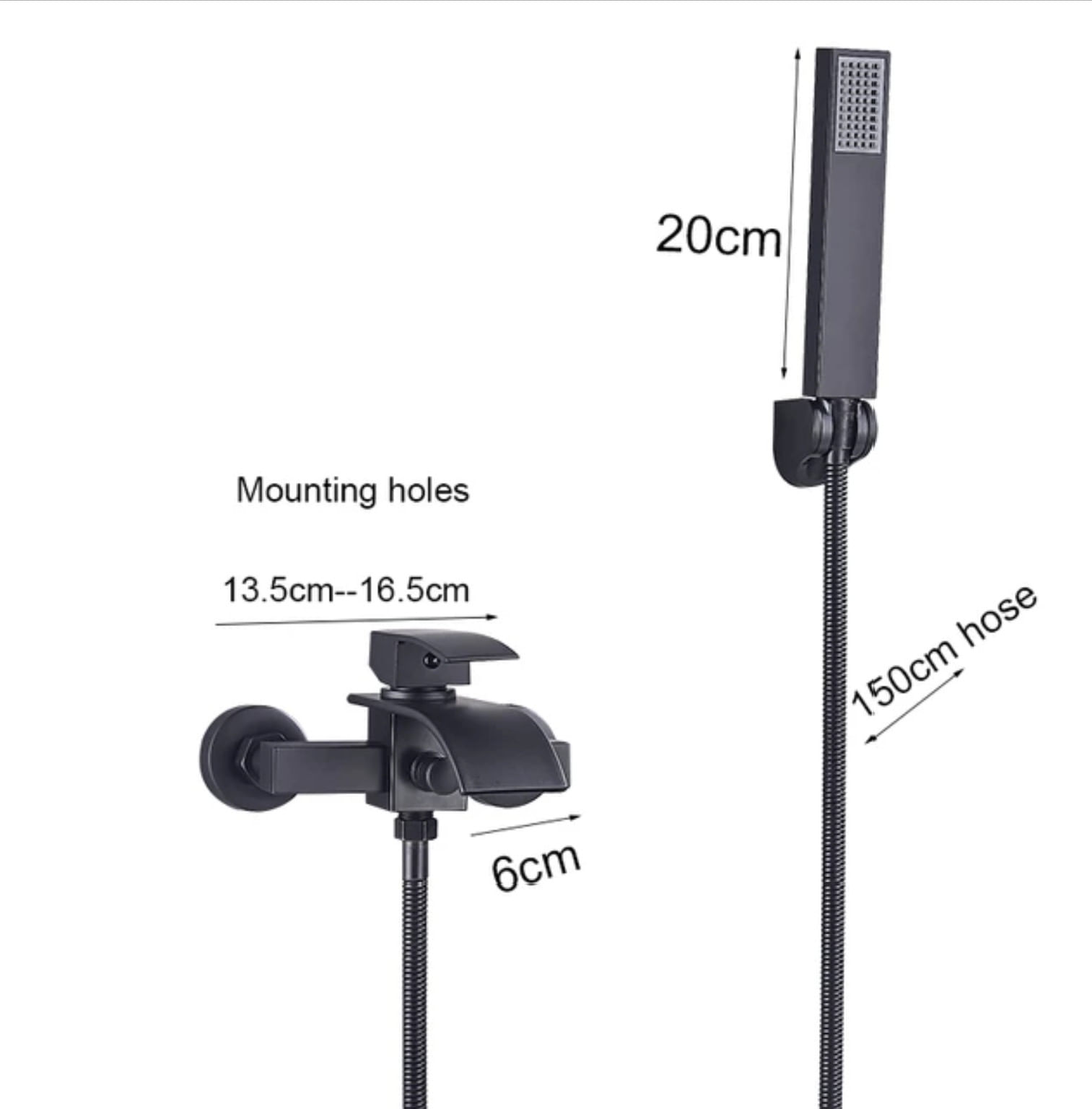 Baterie cada, Blackswan, Tip M52, model negru mat, dimensiune 20 cm — imaginea 6