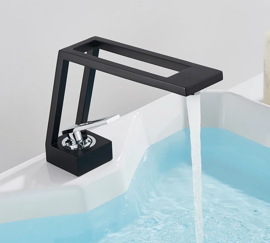 Baterie chiuveta baie, Blackswan, Tip M26, model negru mat, dimensiune 15 cm — imaginea 2
