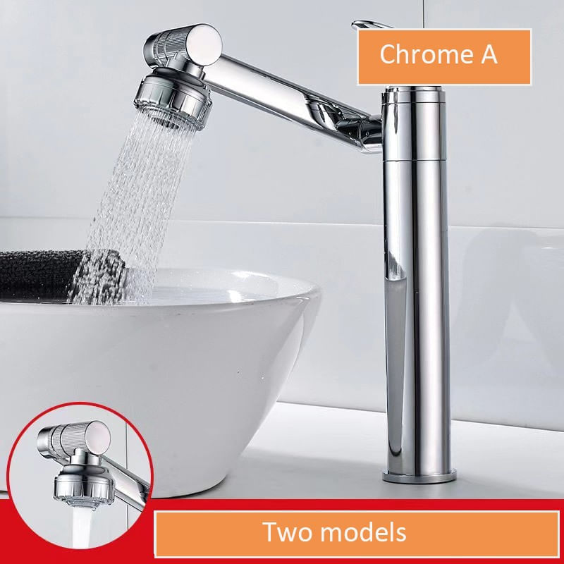 Baterie chiuveta baie, Blackswan, Tip M333, model inalt crom rotativ, cu 2 moduri si pipa mobila, dimensiune 30 cm — imaginea 4