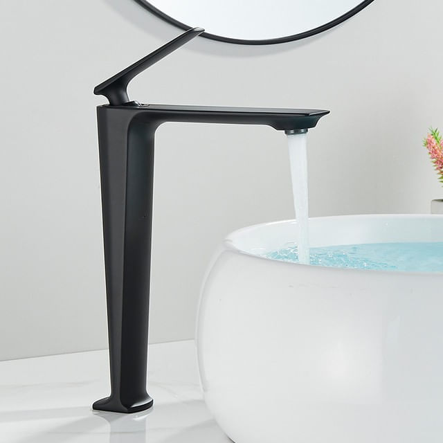 Baterie chiuveta baie, Blackswan, Tip M200, model negru mat inalt, dimensiune 28 cm — imaginea 2