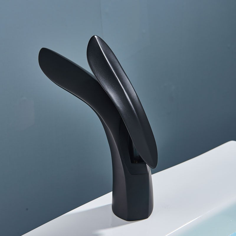 Baterie chiuveta baie, Blackswan, Tip M89, model negru mat, dimensiune 20 cm — imaginea 4