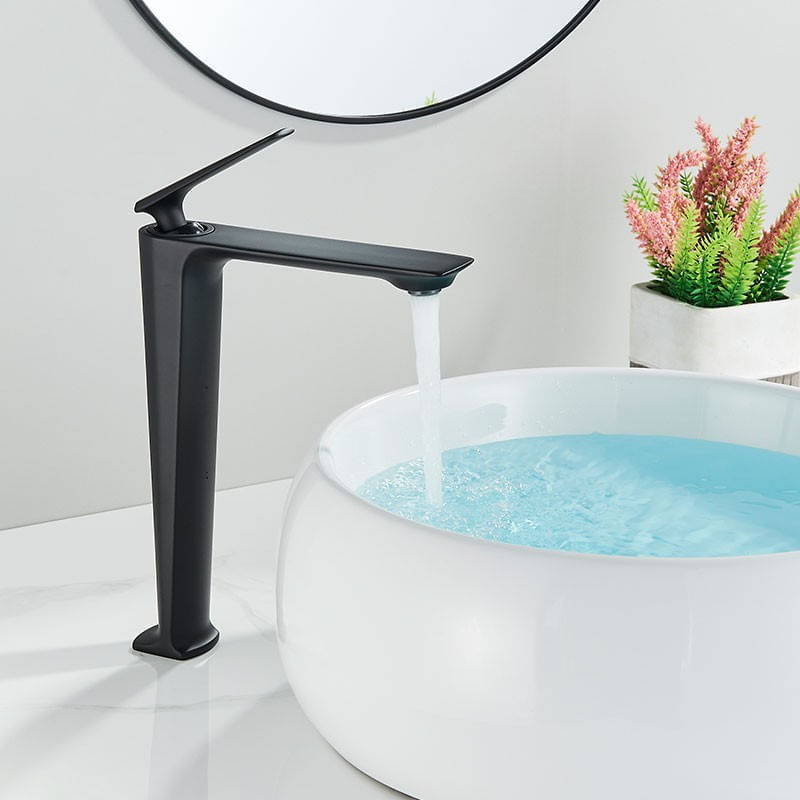 Baterie chiuveta baie, Blackswan, Tip M200, model negru mat inalt, dimensiune 28 cm — imaginea 3