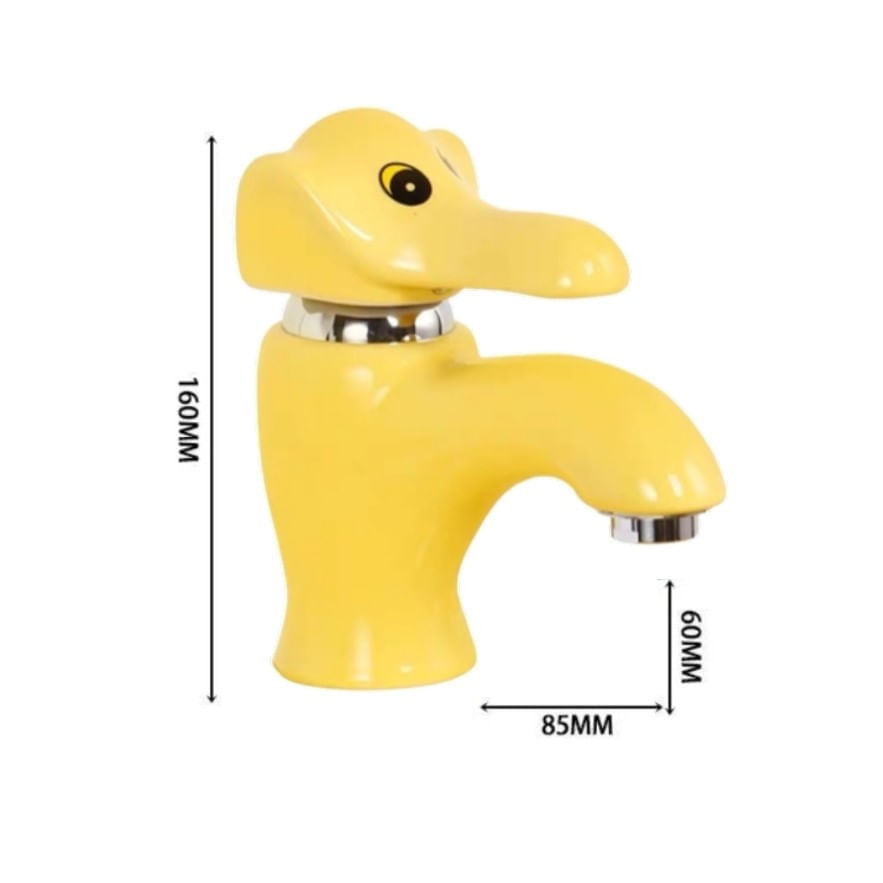 Baterie chiuveta baie, Blackswan, Tip M291 Elefant, model galben, dimensiune 16 cm — imaginea 5