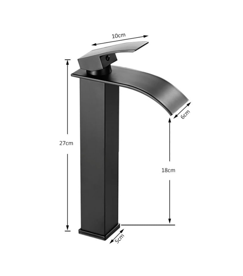 Baterie chiuveta baie, Blackswan, Tip M53, model negru mat, dimensiune 27 cm — imaginea 4