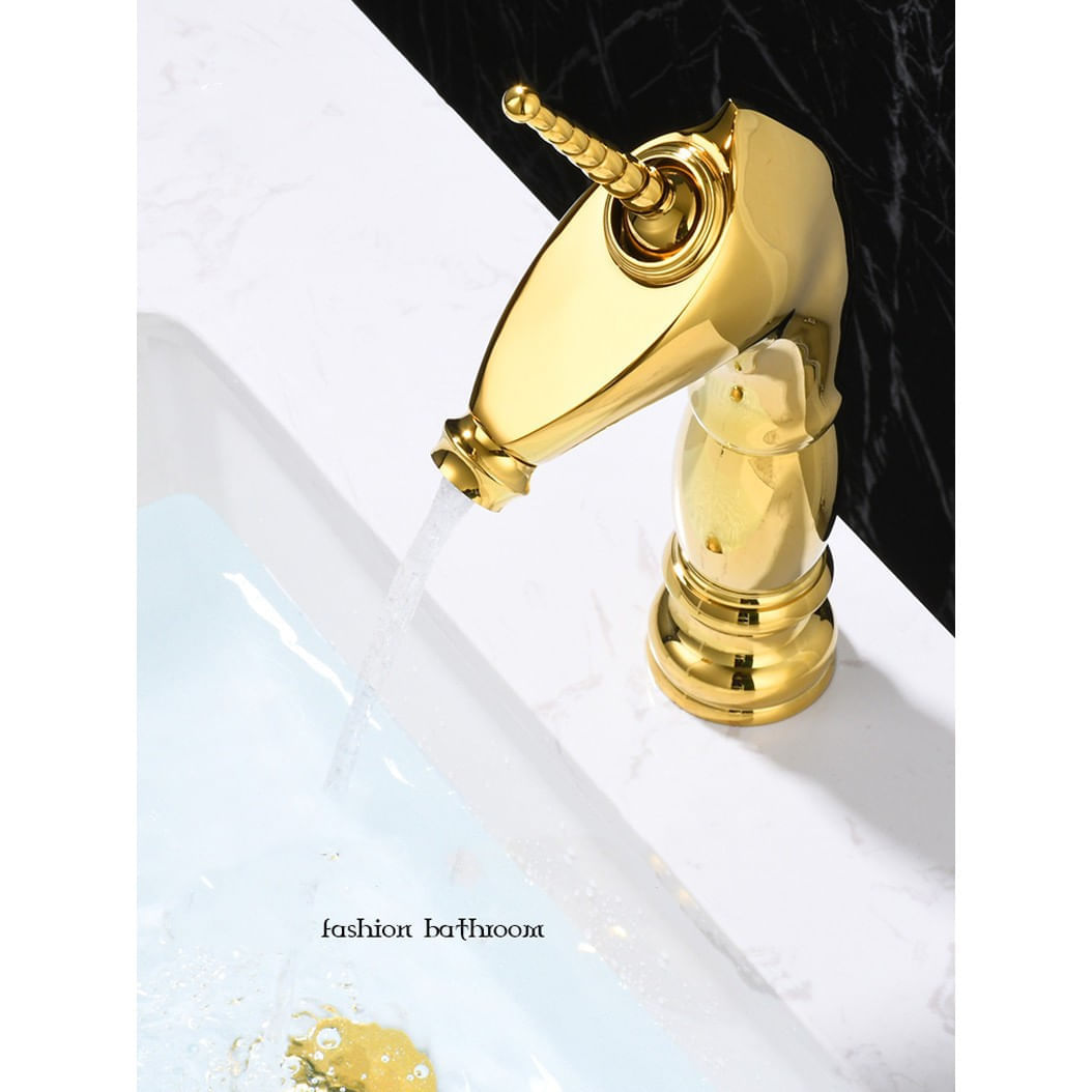 Baterie chiuveta baie, Blackswan, Tip M275 Unicorn, model auriu mediu, dimensiune 27.2 cm — imaginea 3