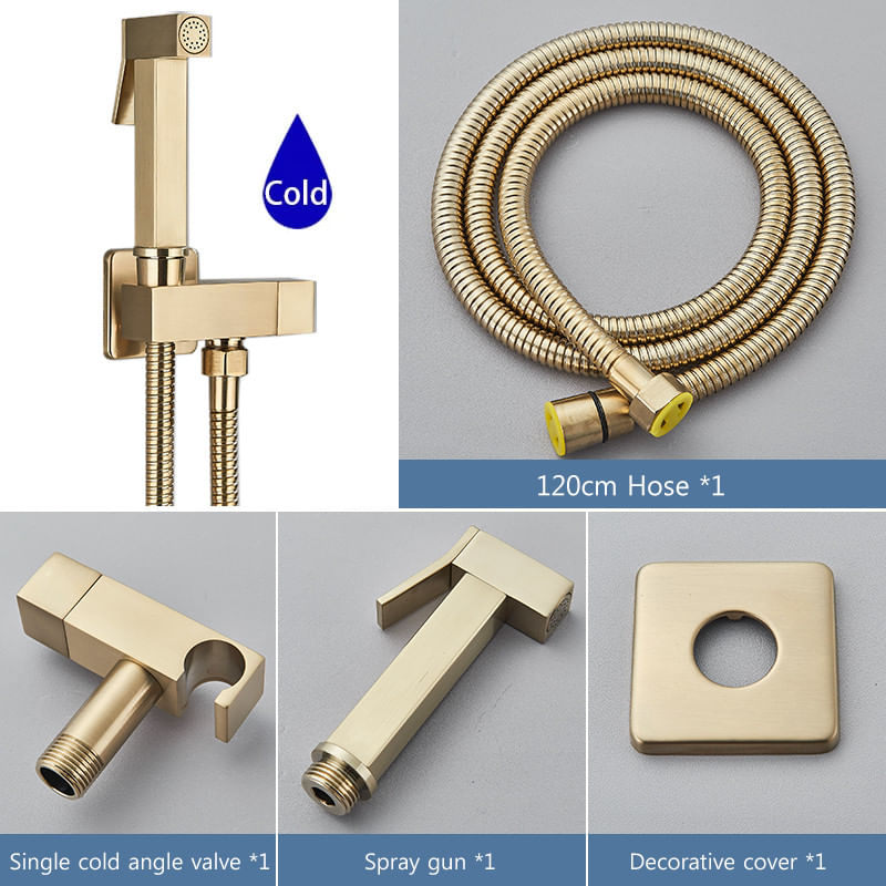 Baterie bideu, Blackswan, Tip M15, model auriu mat, pentru apa rece, dimensiune 13 cm — imaginea 3