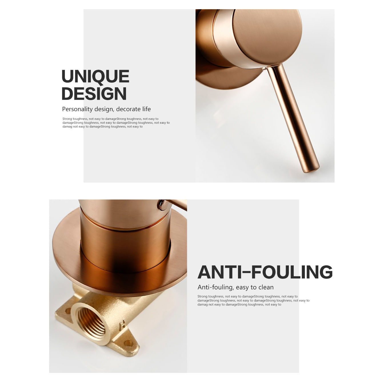 Baterie chiuveta baie, Blackswan, Tip M209, model rose gold, dimensiune 20 cm — imaginea 6