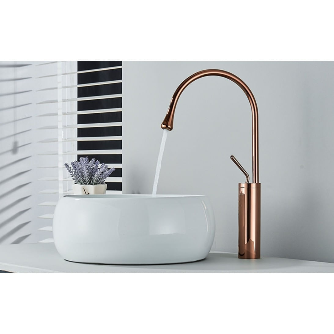Baterie chiuveta baie, Blackswan, Tip M233, model rose gold, dimensiune 46 cm — imaginea 3