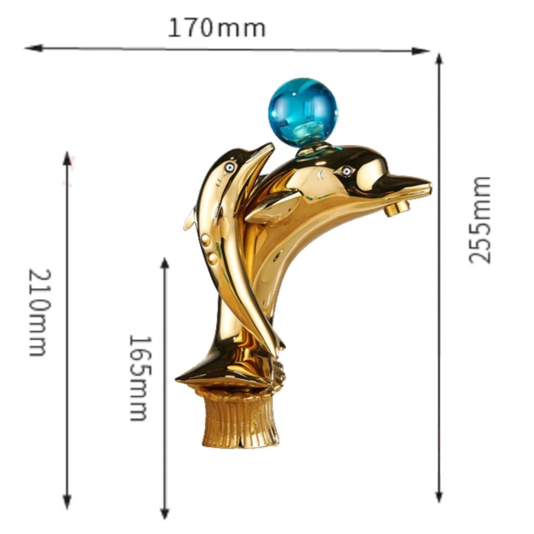 Baterie chiuveta baie, Blackswan, Tip M253 Delfin, model auriu, dimensiune 25.5 cm — imaginea 4
