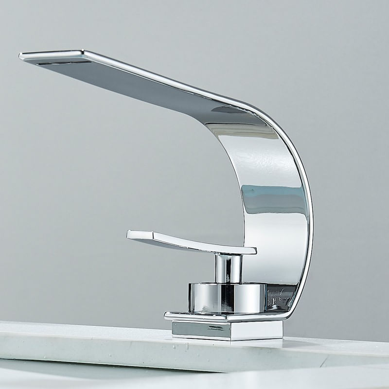 Baterie chiuveta baie, Blackswan, Tip M248, model crom Waves, dimensiune 20.5 cm — imaginea 6