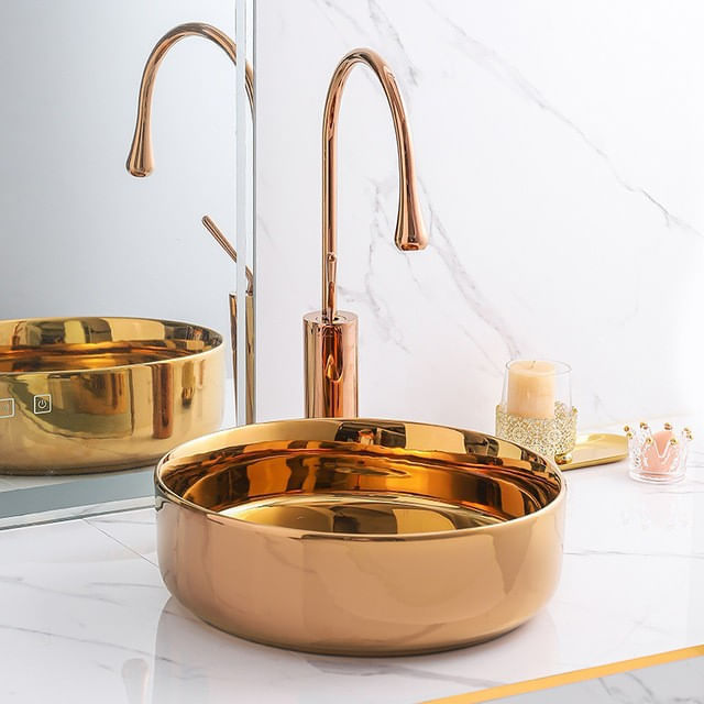 Baterie chiuveta baie, Blackswan, Tip M233, model rose gold, dimensiune 46 cm — imaginea 6