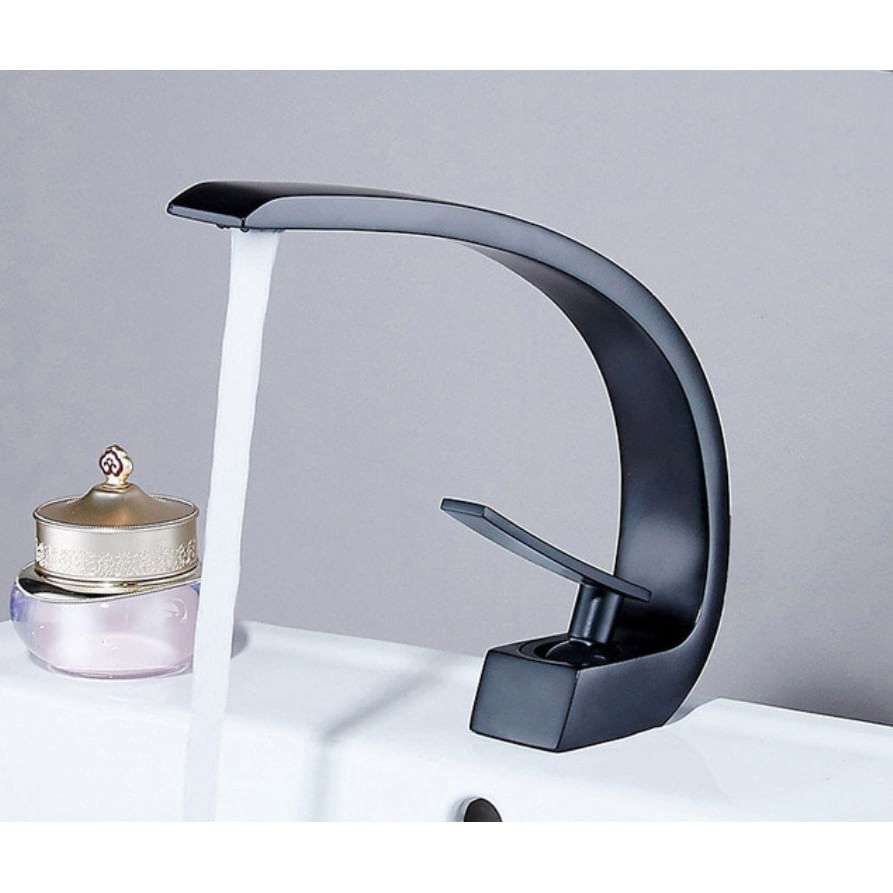 Baterie chiuveta baie, Blackswan, Tip M10, model negru, dimensiune 18 cm — imaginea 2