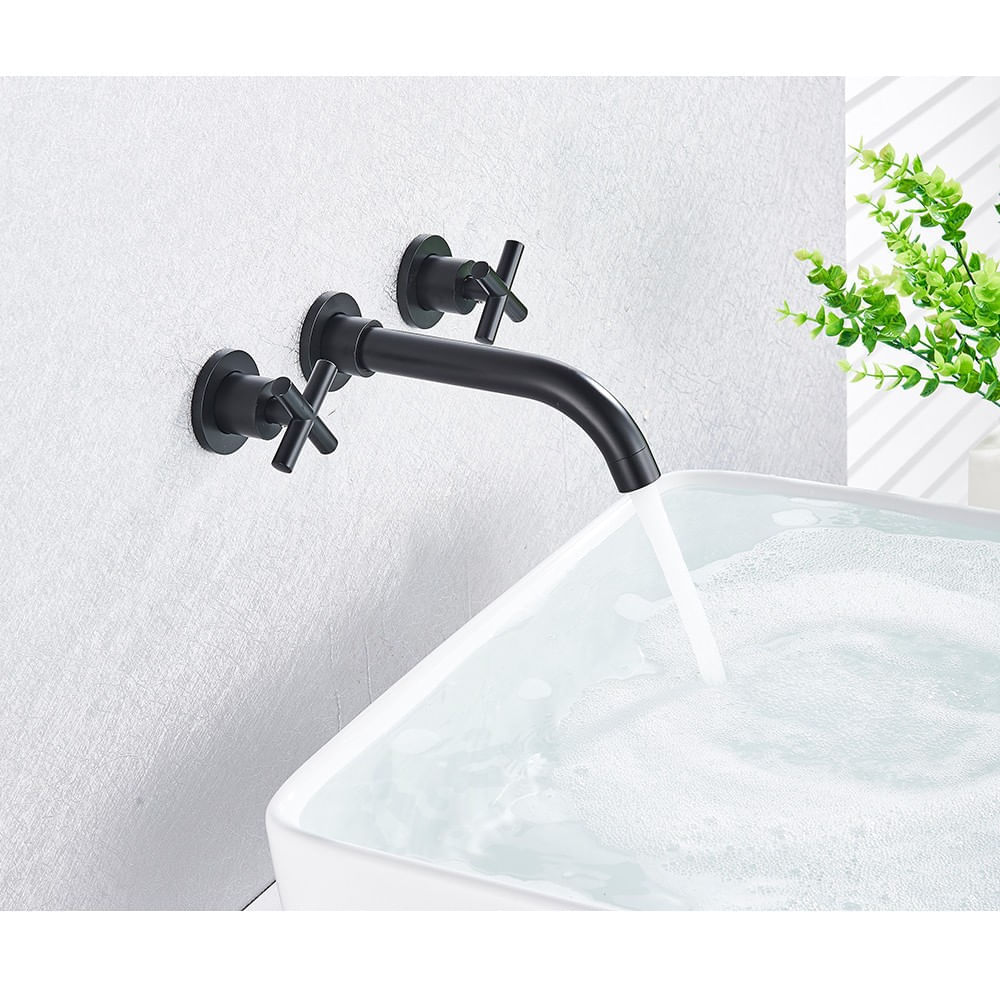 Baterie chiuveta baie, Blackswan, Tip M62, model negru mat, dimensiune 21 cm — imaginea 3