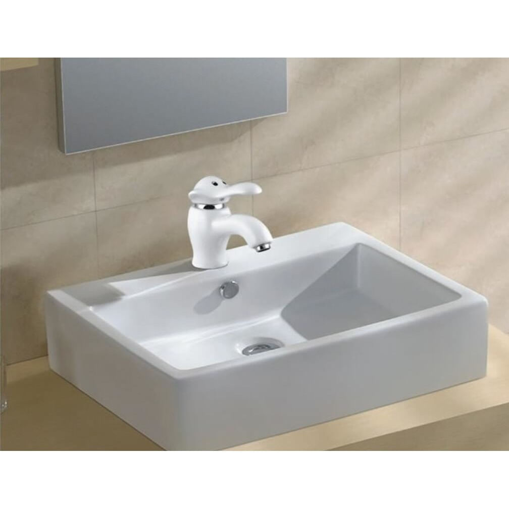 Baterie chiuveta baie, Blackswan, Tip M286 Elefant, model alb, dimensiune 16 cm — imaginea 3