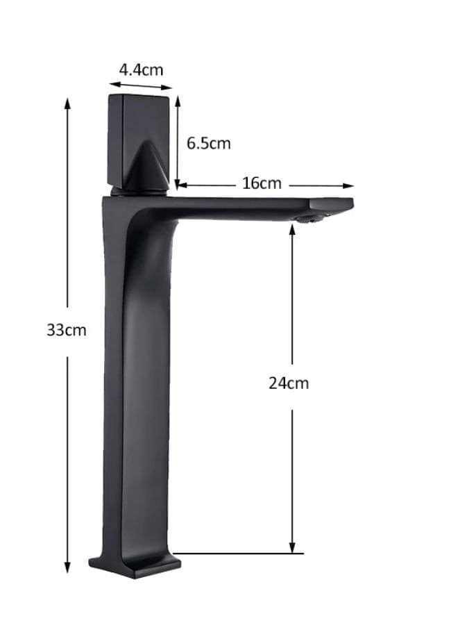 Baterie chiuveta baie, Blackswan, Tip M81, model negru mat, dimensiune 32.7 cm — imaginea 4