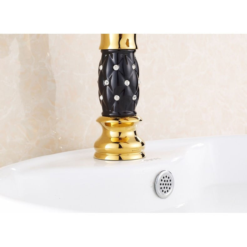 Baterie chiuveta baie, Blackswan, Tip M270 Unicorn, model auriu/ negru mediu, dimensiune 27.2 cm — imaginea 3