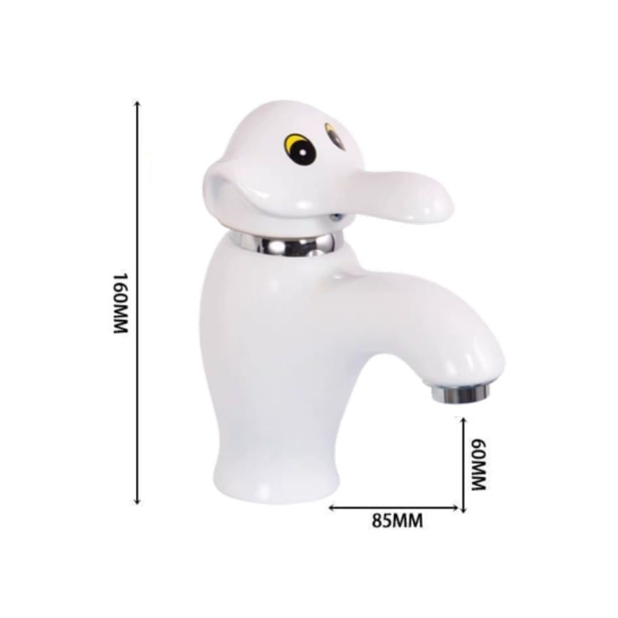 Baterie chiuveta baie, Blackswan, Tip M286 Elefant, model alb, dimensiune 16 cm — imaginea 4