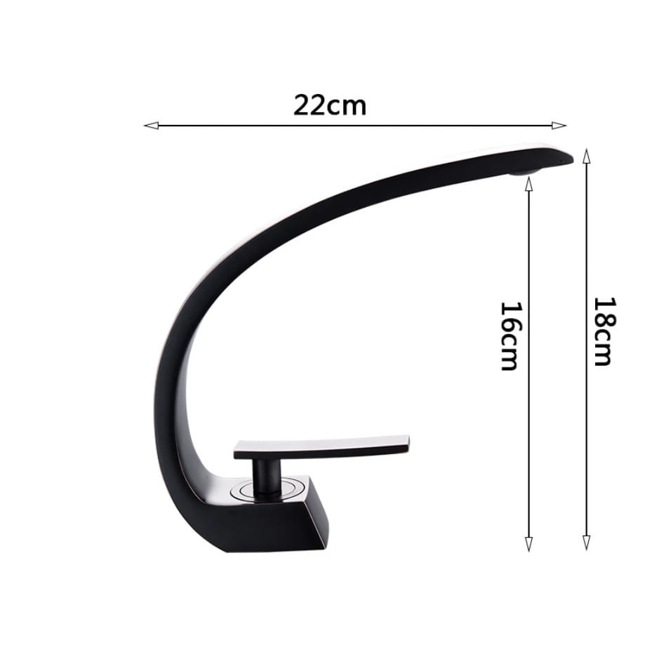 Baterie chiuveta baie, Blackswan, Tip M10, model negru, dimensiune 18 cm — imaginea 5