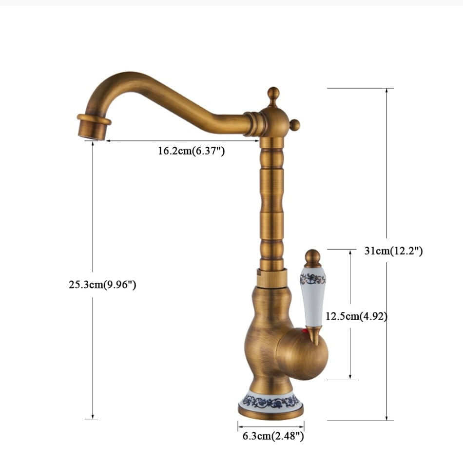 Baterie chiuveta baie, Blackswan, Tip M40, model bronz antichizat, dimensiune 31 cm — imaginea 5