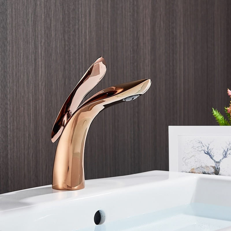 Baterie chiuveta baie, Blackswan, Tip M90, model rose gold, dimensiune 20 cm — imaginea 3
