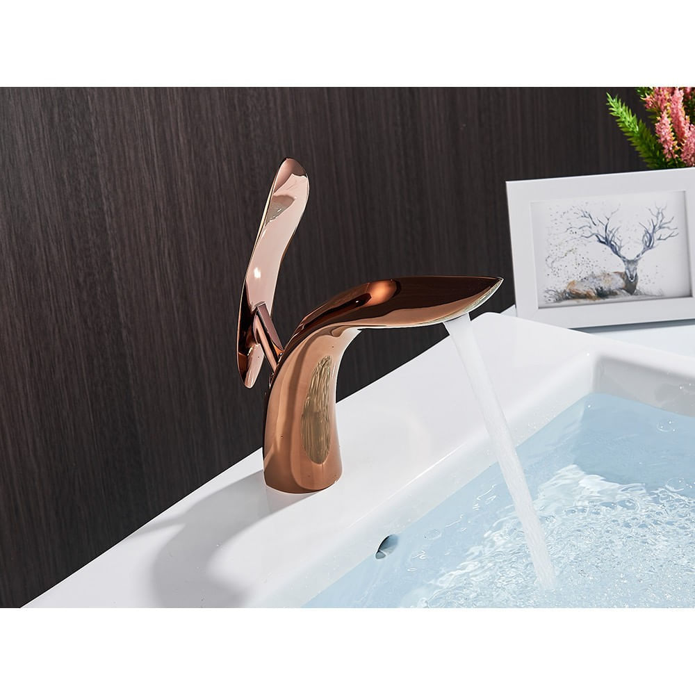 Baterie chiuveta baie, Blackswan, Tip M90, model rose gold, dimensiune 20 cm — imaginea 4