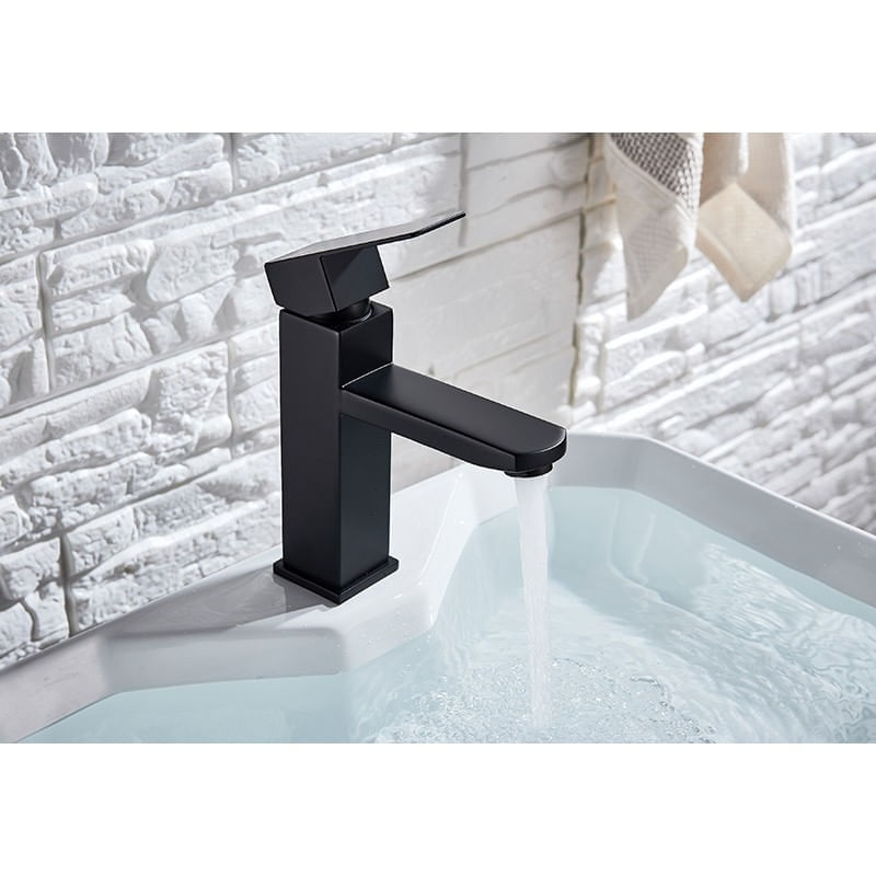 Baterie chiuveta baie, Blackswan, Tip M105, model negru scurt, dimensiune 18.7 cm — imaginea 4