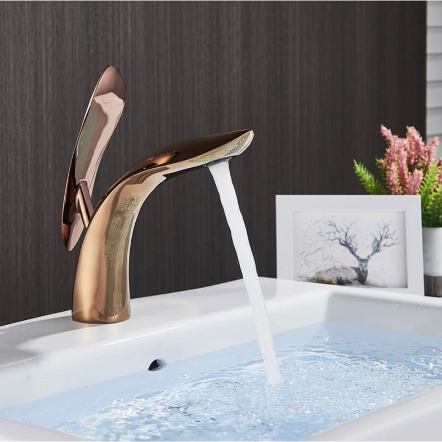 Baterie chiuveta baie, Blackswan, Tip M90, model rose gold, dimensiune 20 cm — imaginea 5