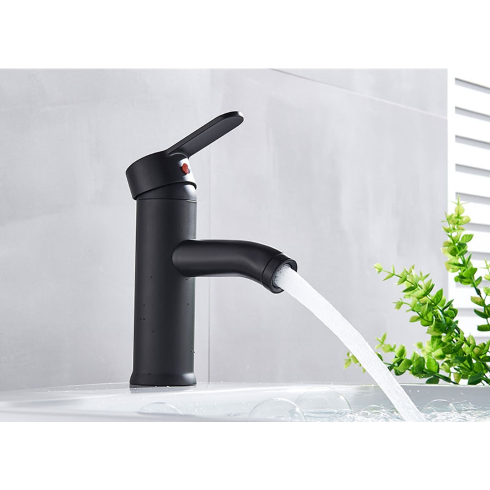 Baterie chiuveta baie, Blackswan, Tip M98, model negru, dimensiune 16.6 cm — imaginea 3