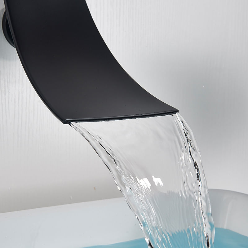 Baterie chiuveta baie, Blackswan, Tip cascada M3, model negru, dimensiune 18 cm — imaginea 3
