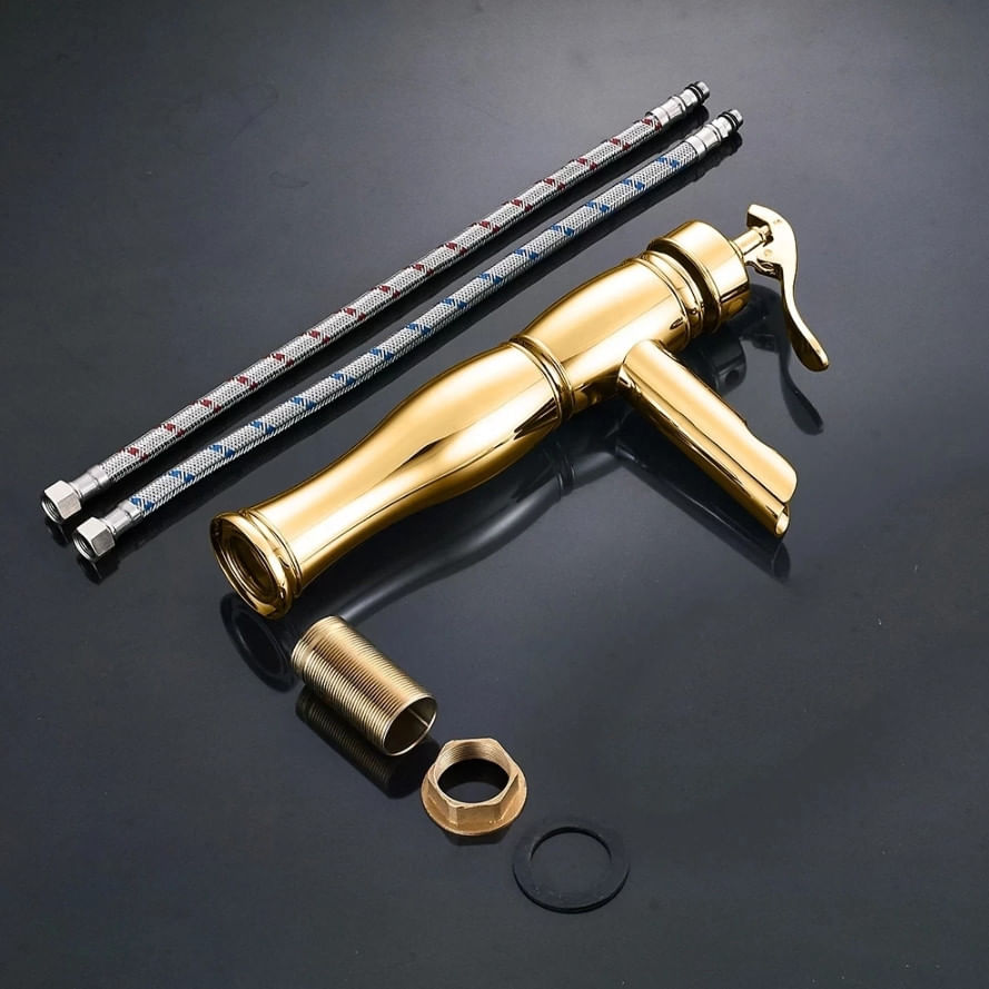 Baterie chiuveta baie, Blackswan, Tip Cascada M78, model auriu lucios, dimensiune 31.5 cm — imaginea 5