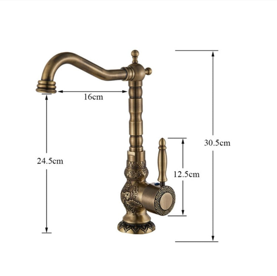 Baterie chiuveta baie, Blackswan, Tip M38, model bronz antichizat, dimensiune 30.5 cm — imaginea 5