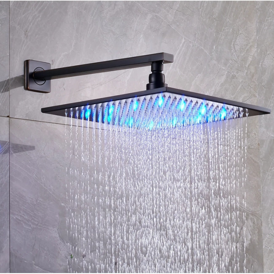Set baterie dus, Blackswan, Tip M3.5 LED, model negru antichizat, dimensiune 30 cm — imaginea 3