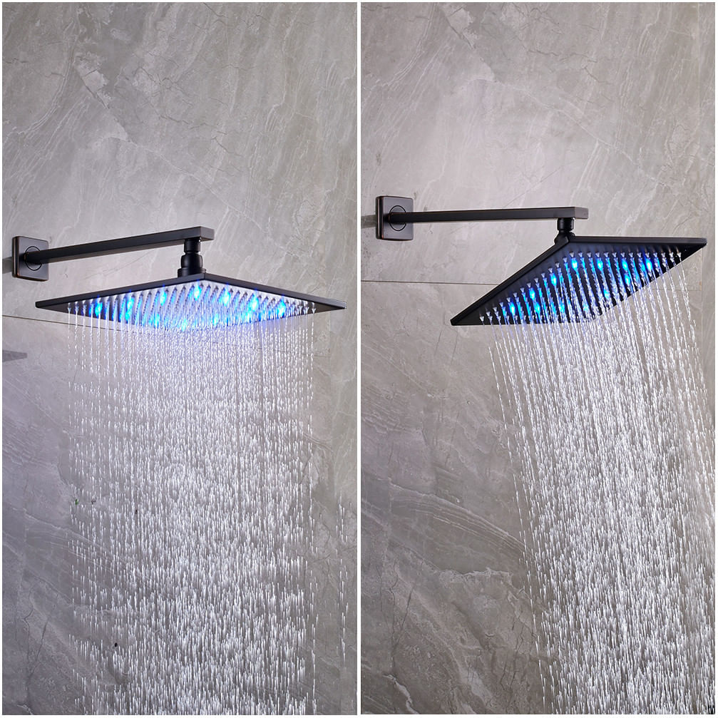 Set baterie dus, Blackswan, Tip M3.5 LED, model negru antichizat, dimensiune 30 cm — imaginea 4