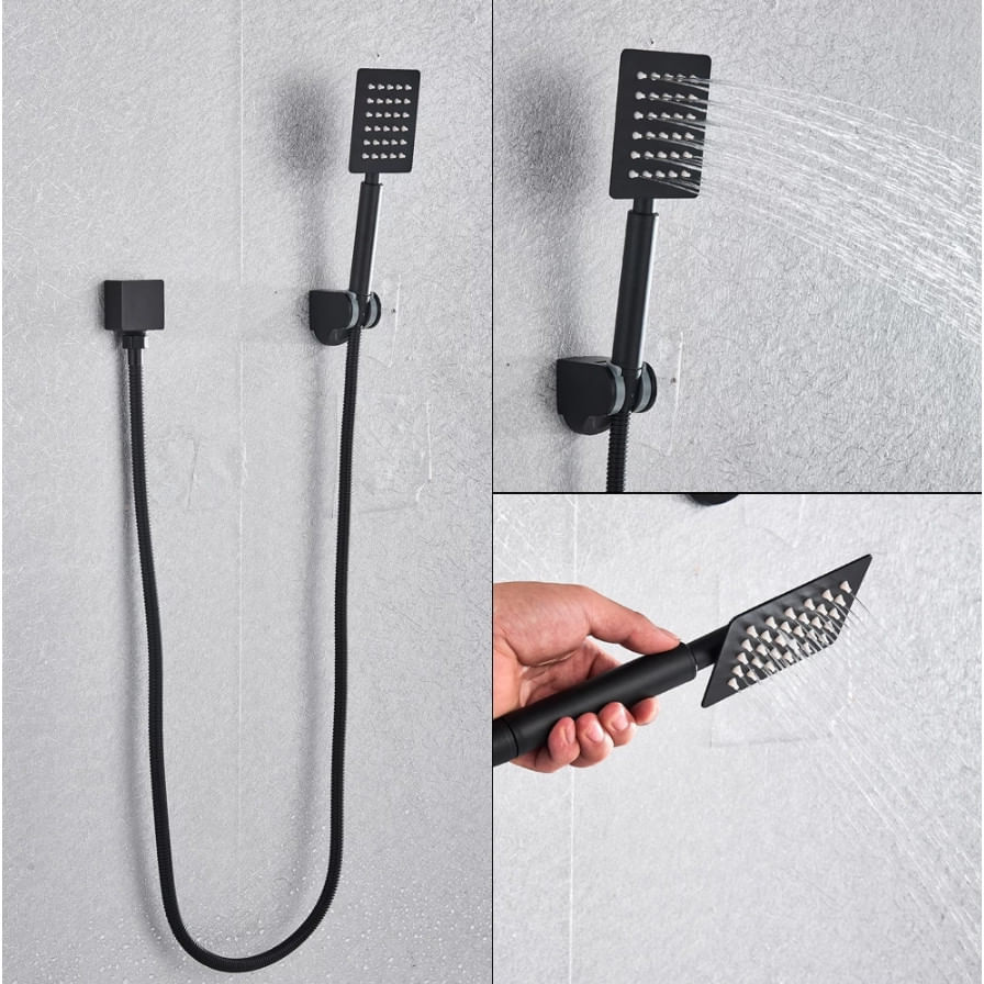 Set baterie dus, Blackswan, Tip M3.3, model negru mat, dimensiune 30 cm — imaginea 5