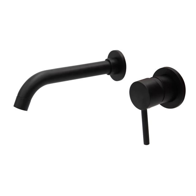 Set baterie cada si baterie chiuveta, Blackswan, Tip M68, model negru mat, dimensiune 22 cm — imaginea 3