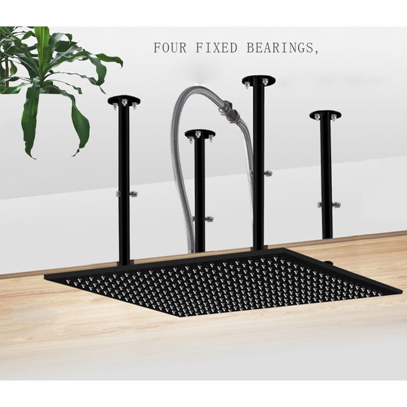 Set baterie dus, Blackswan, Tip M93, model SPA negru mat, dimensiune 50 cm — imaginea 3