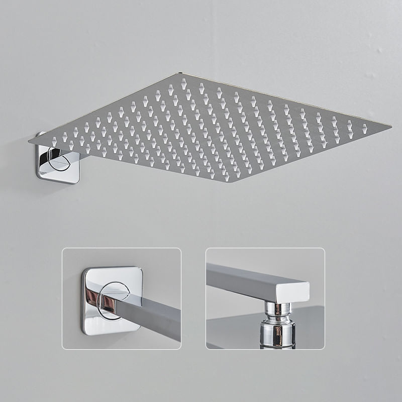 Set baterie dus, Blackswan, Tip M182, model crom, cu 3 cai si pipa tip cascada, dimensiune 25 cm — imaginea 3