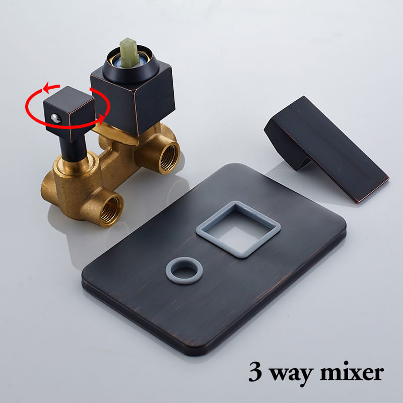 Set baterie dus, Blackswan, Tip M73.40, model negru antichizat, dimensiune 20 cm — imaginea 5