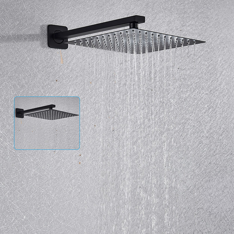 Set baterie dus, Blackswan, Tip M73.58, model negru mat, dimensiune 40 cm — imaginea 3