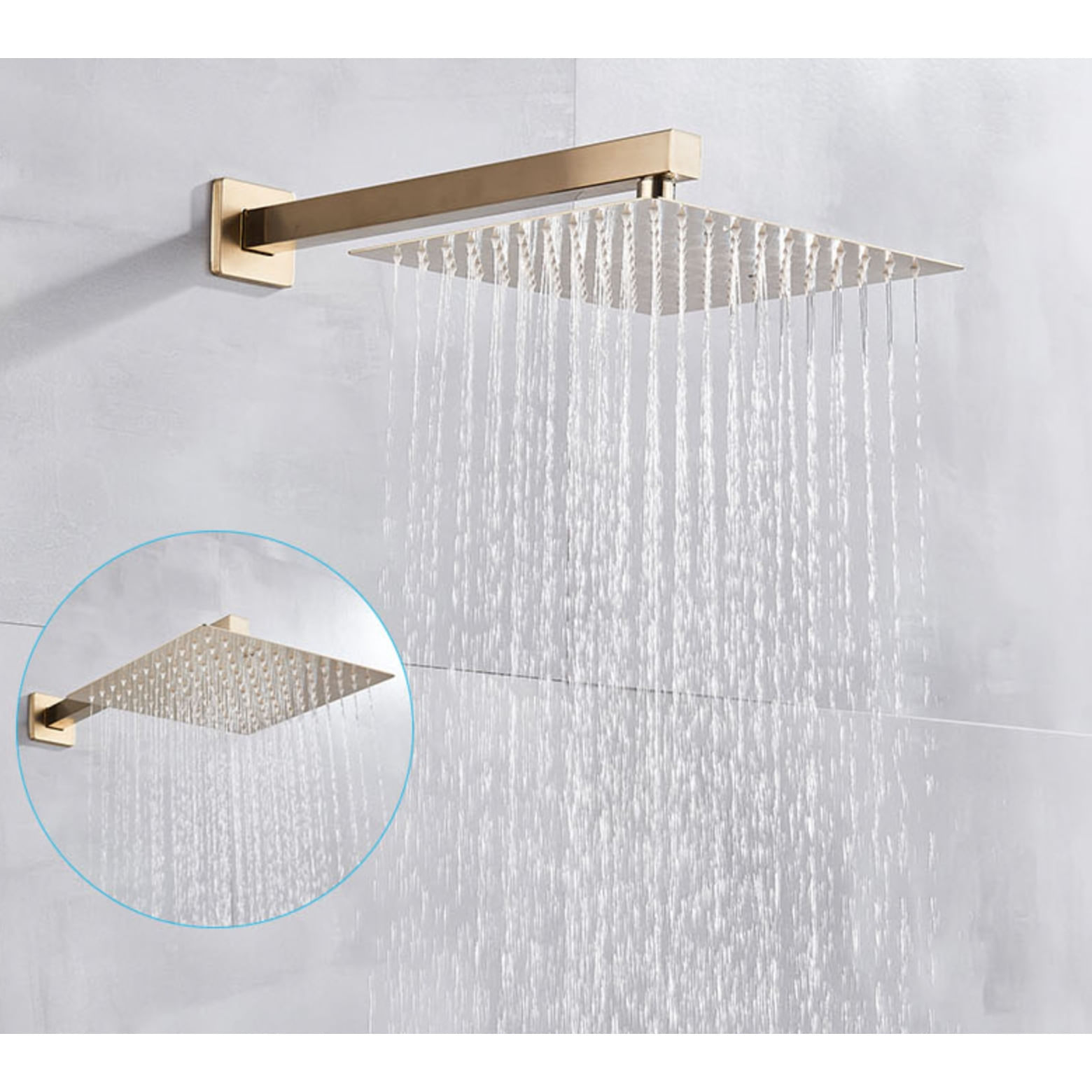Set baterie dus, Blackswan, Tip M11.4, model auriu mat, dimensiune 40 cm — imaginea 4
