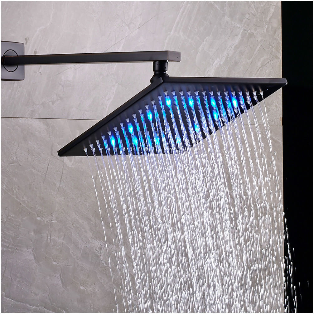Set baterie dus, Blackswan, Tip M3.7 LED, model negru mat, dimensiune 40 cm — imaginea 4