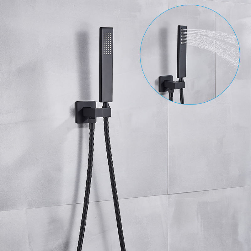 Set baterie dus, Blackswan, Tip M73.13, model negru mat, dimensiune 55 cm — imaginea 6