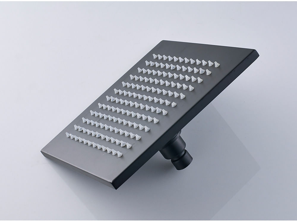 Set baterie dus, Blackswan, Tip M3.19 LED, model negru mat cu pipa swivel, dimensiune 30 cm — imaginea 3