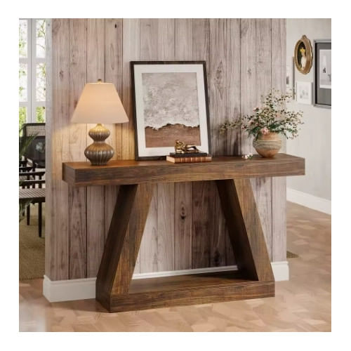 Masa Living/Hol, Blackswan Design Farmhouse M5, lemn gri deschis, 160x30x80 cm — imaginea 3
