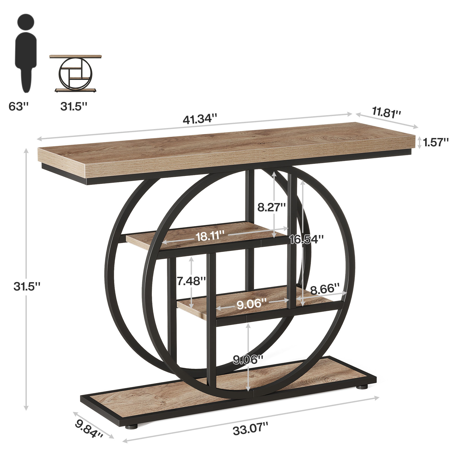 Masa Living/Hol, Blackswan Design Alana, imitatie marmura alba/ aurie, 105x30x80 cm — imaginea 6