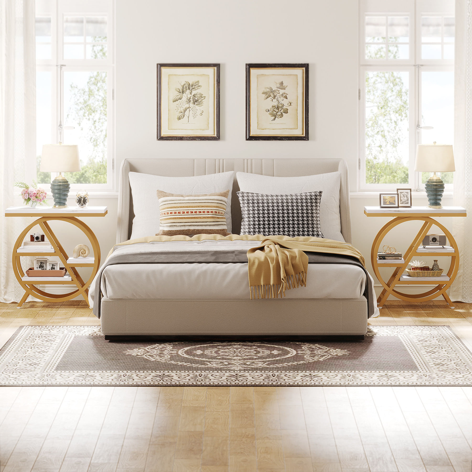 Masa Living/Hol, Blackswan Design Alana, lemn maro/negru, 105x30x80 cm — imaginea 4