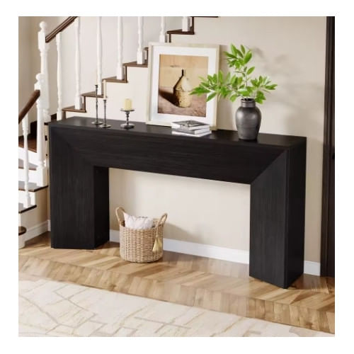 Masa Living/Hol, Blackswan Design Countryside M3, lemn maro, 140x30x80 cm — imaginea 4