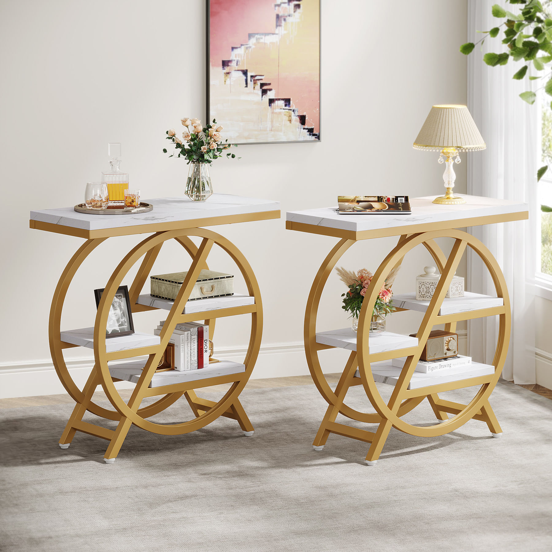 Masa Living/Hol, Blackswan Design Alana, lemn maro/negru, 105x30x80 cm — imaginea 5